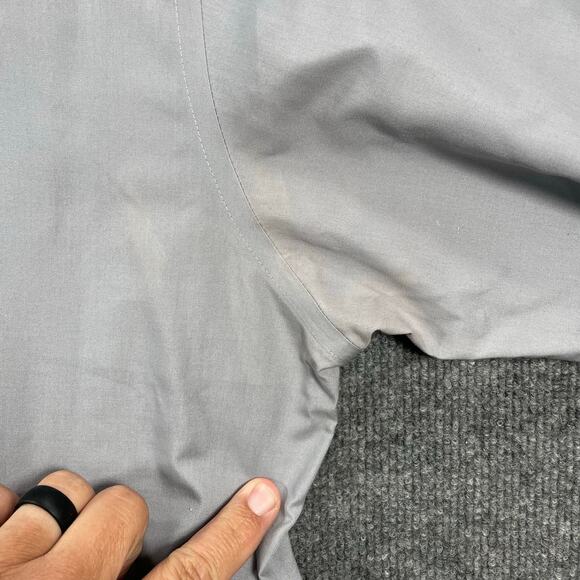 J. Ferrar Slim Fit Dress Shirt Men's XL 17-17.5 34-35 Gray Business Formal READ - Picture 8 of 13